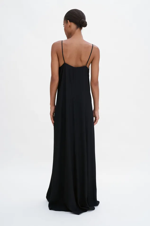 Dresses Draped Twill Strap Dress Black filippak Women