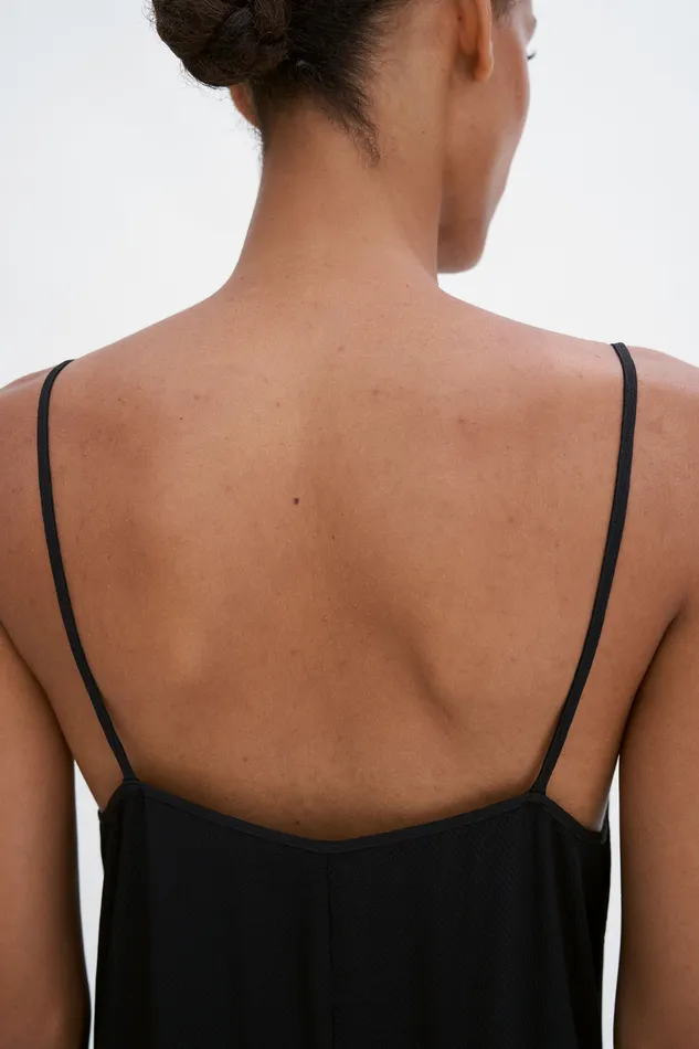 Dresses Draped Twill Strap Dress Black filippak Women