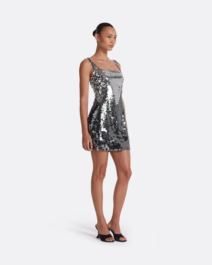 Dresses Guida Gunmetal Short Dress Gunmetal 8211 Safiyaa Women