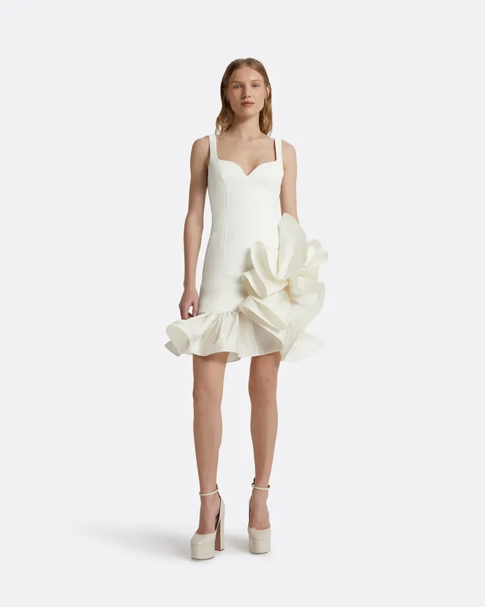 Dresses Safiyaa Women Tenaya Ivory Mini Dress Ivory
