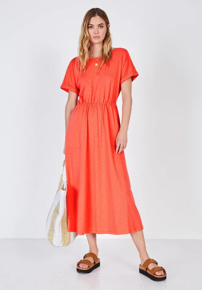 Dresses Women Hush Amber Tie Back Jersey Dress Coral