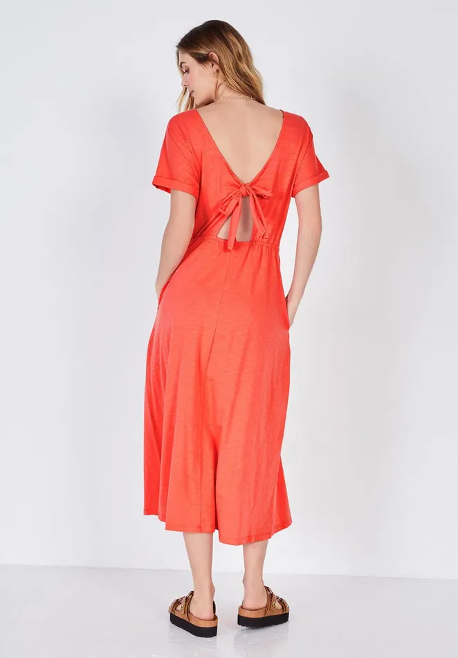 Dresses Women Hush Amber Tie Back Jersey Dress Coral