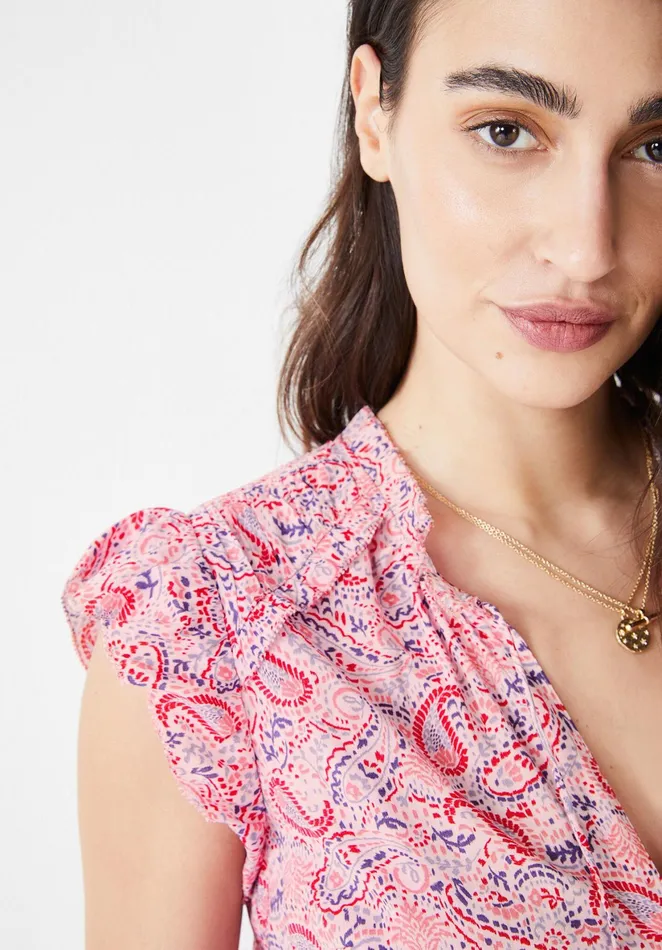Dresses Women Hush Hailey Ruffled Midi Dress Soft Paisley Multi