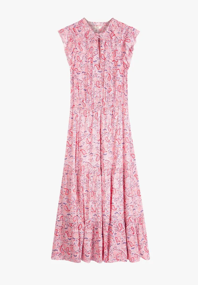 Dresses Women Hush Hailey Ruffled Midi Dress Soft Paisley Multi