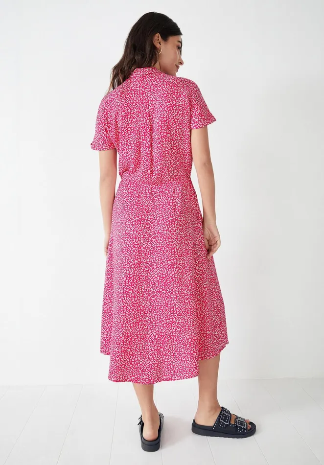 Dresses Women Hush Hattie Printed Shirt Dress Graphic Leopard Pink