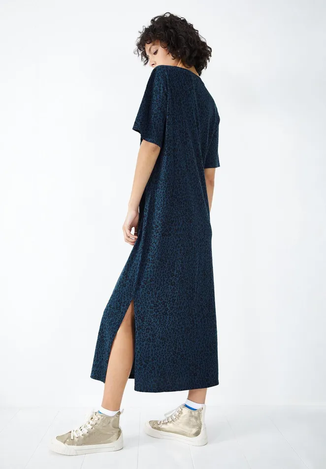 Dresses Women Hush Jamie Jersey Midi Dress Leopard Floral Blueblack