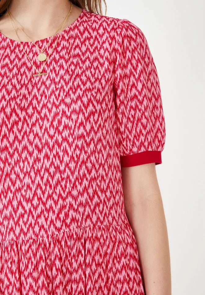 Dresses Women Hush Jesse Midi Dress Zig Zag Pink Red