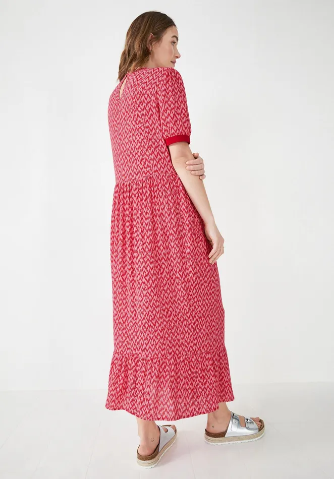 Dresses Women Hush Jesse Midi Dress Zig Zag Pink Red