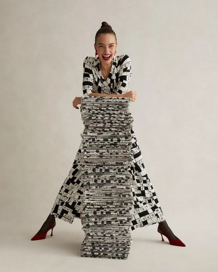 DVF Dresses Women Abigail Silk Jersey Maxi Wrap Dress Dvf 50th Crossword Ivory