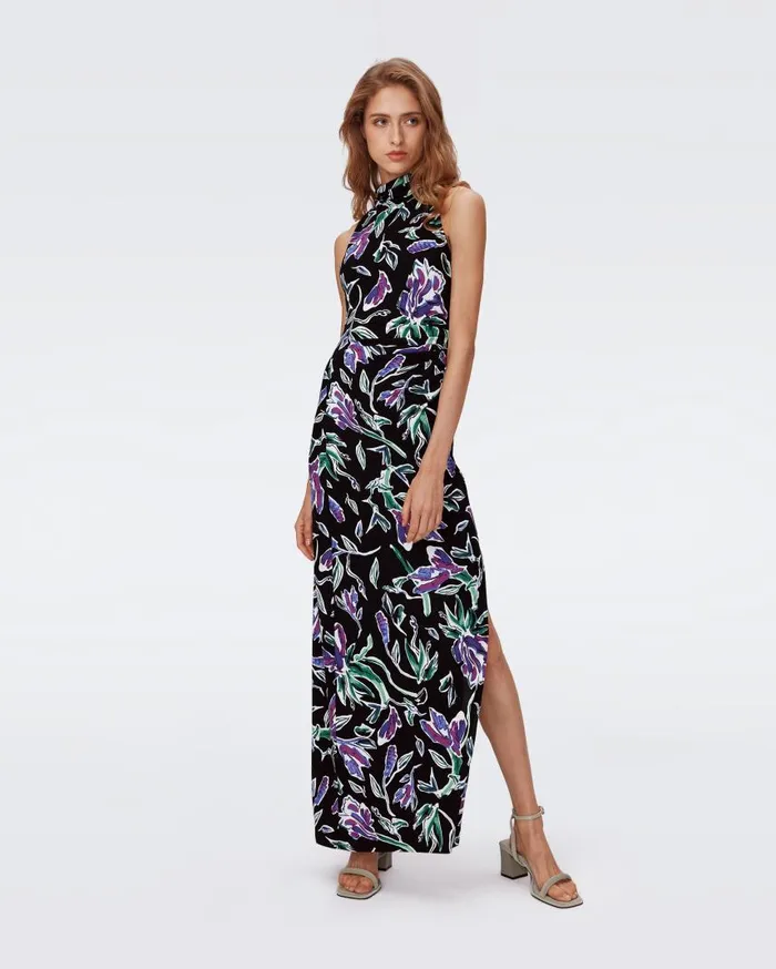 DVF Dresses Women Libby Dress Huge Tulip Fields Violet