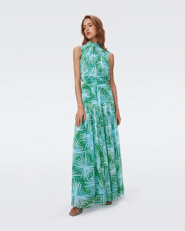 DVF Dresses Women Menon Dress Sea Holly Green