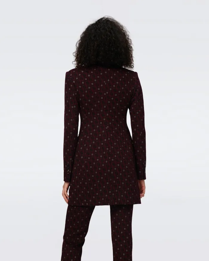 DVF Jackets and Coats Women Virginia Jacket Tiny Vinyl Links Plum
