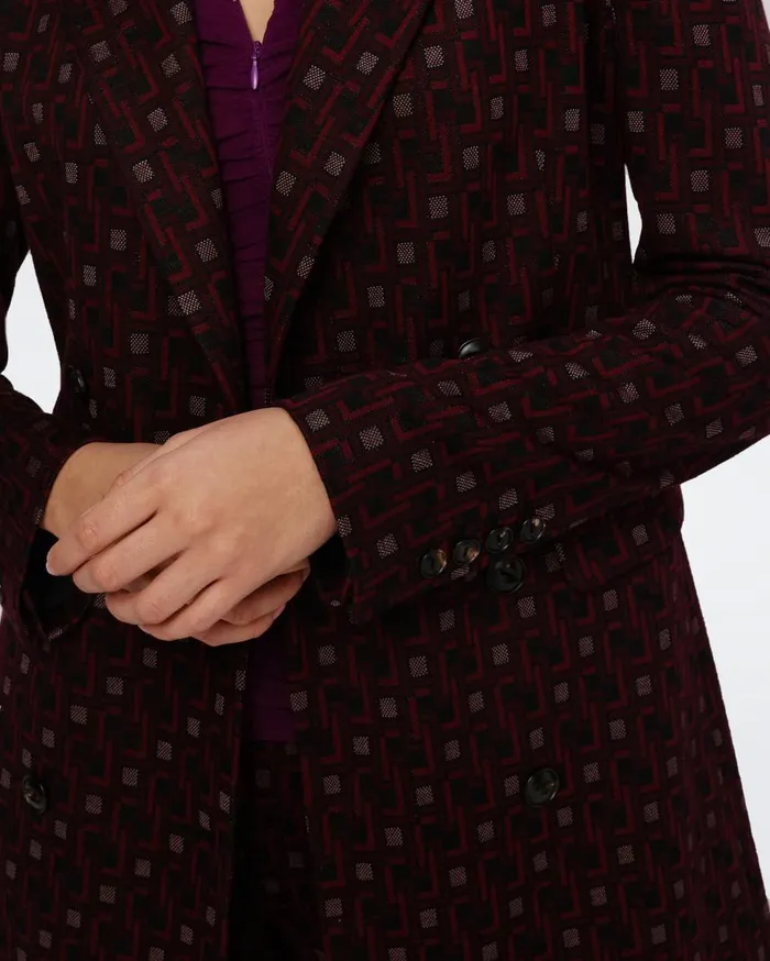 DVF Jackets and Coats Women Virginia Jacket Tiny Vinyl Links Plum