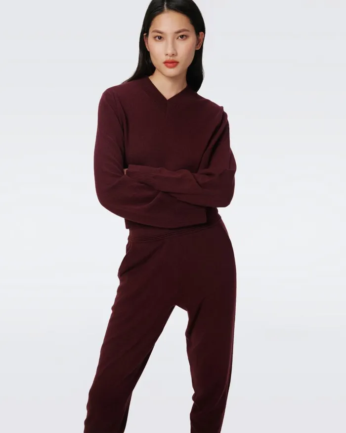 DVF Pants and Shorts Women Delano WoolCashmere Pants Tawny Port