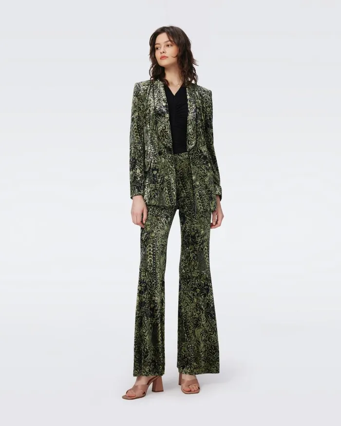 DVF Pants and Shorts Women Ruthette Velvet Pants Laced Up