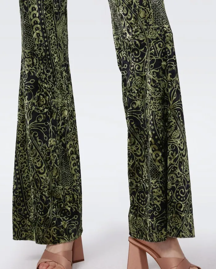 DVF Pants and Shorts Women Ruthette Velvet Pants Laced Up