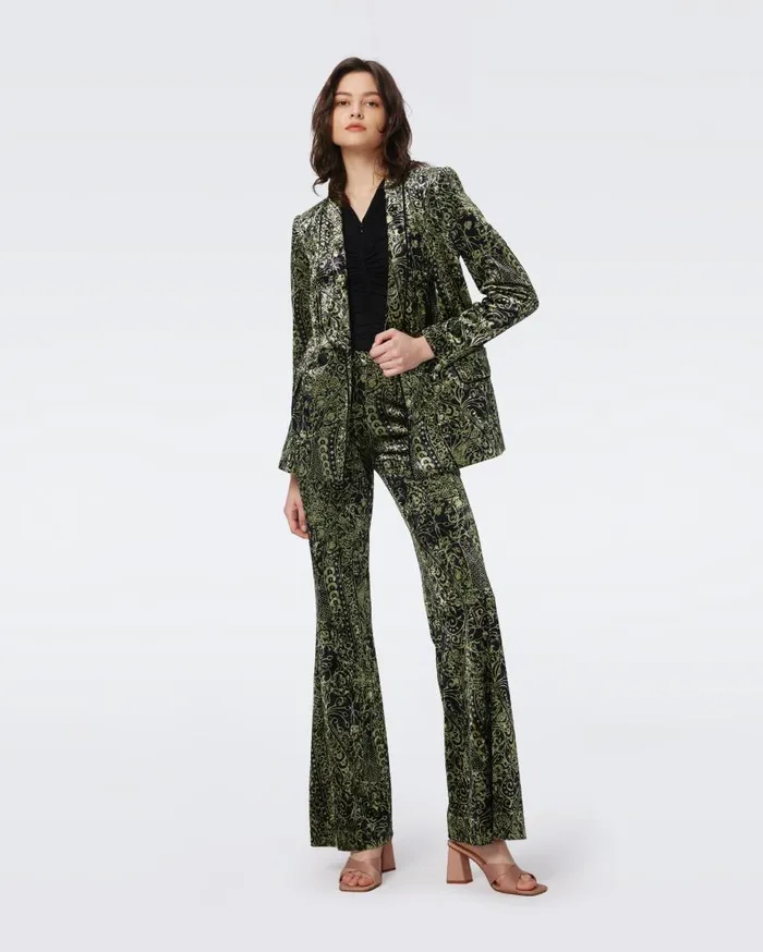 DVF Pants and Shorts Women Ruthette Velvet Pants Laced Up