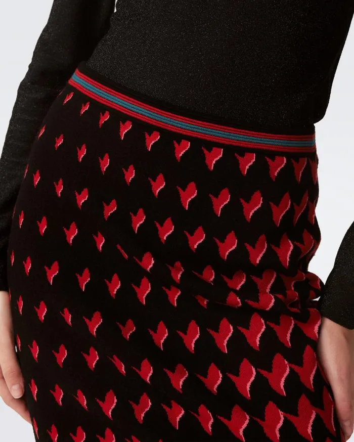 DVF Skirts Women Cassiopeia Skirt Bird Weave Pink Gradient