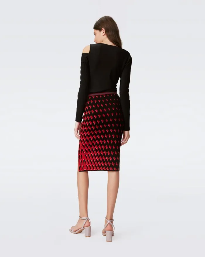 DVF Skirts Women Cassiopeia Skirt Bird Weave Pink Gradient