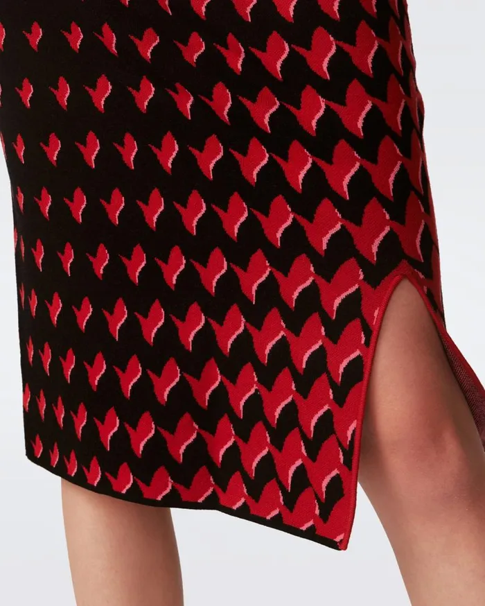 DVF Skirts Women Cassiopeia Skirt Bird Weave Pink Gradient