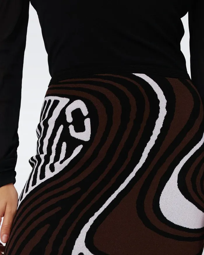 DVF Skirts Women Coisty Knit Jacquard Skirt Floating Curve Ivory