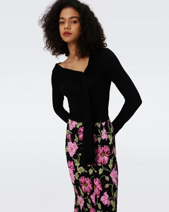 DVF Skirts Women Whitley Skirt Hendrix Floral Pink