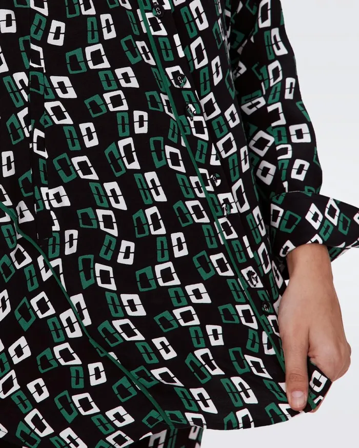 DVF Tops Women Alona Top Tiny Chain Spots Black