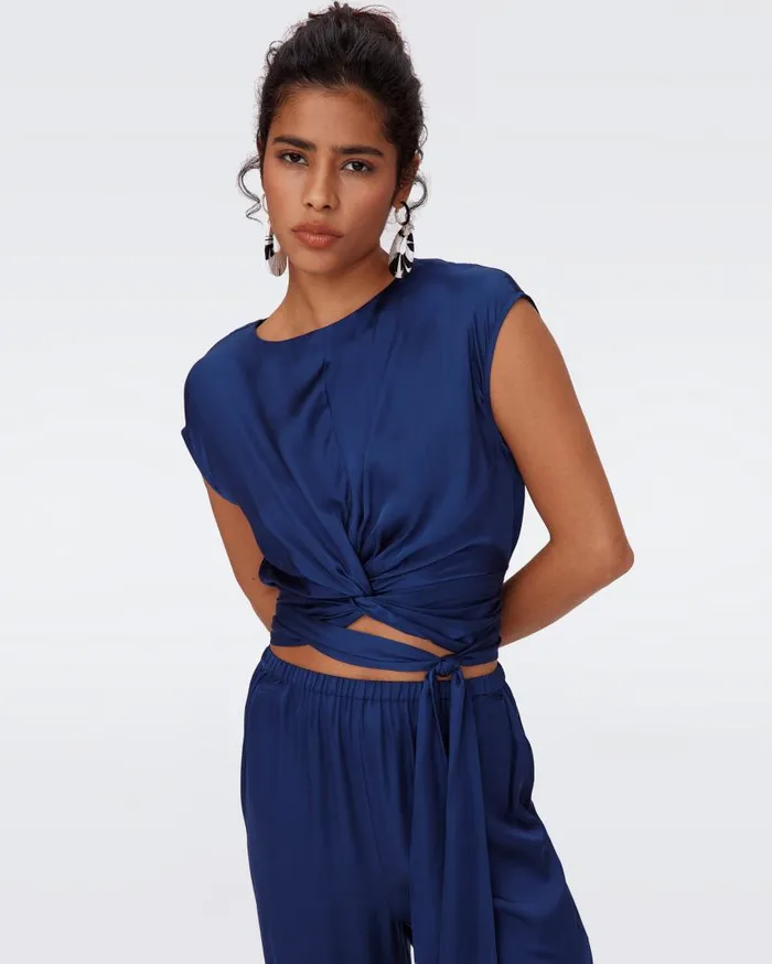 DVF Tops Women Persephone Top Indigo