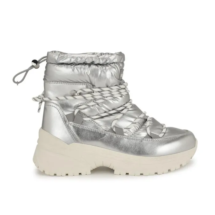 Dyme Lug Sole Casual Booties Silver Women Nine West Boots and Booties