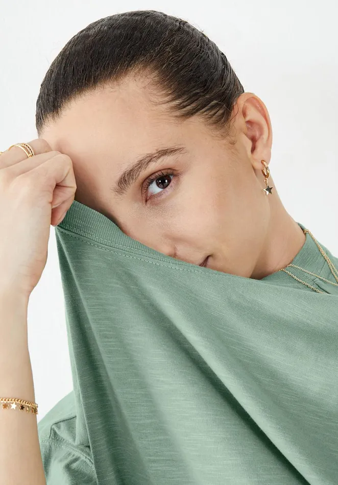 Earrings Women Hush Chrysi Star Hoop Earrings Gold
