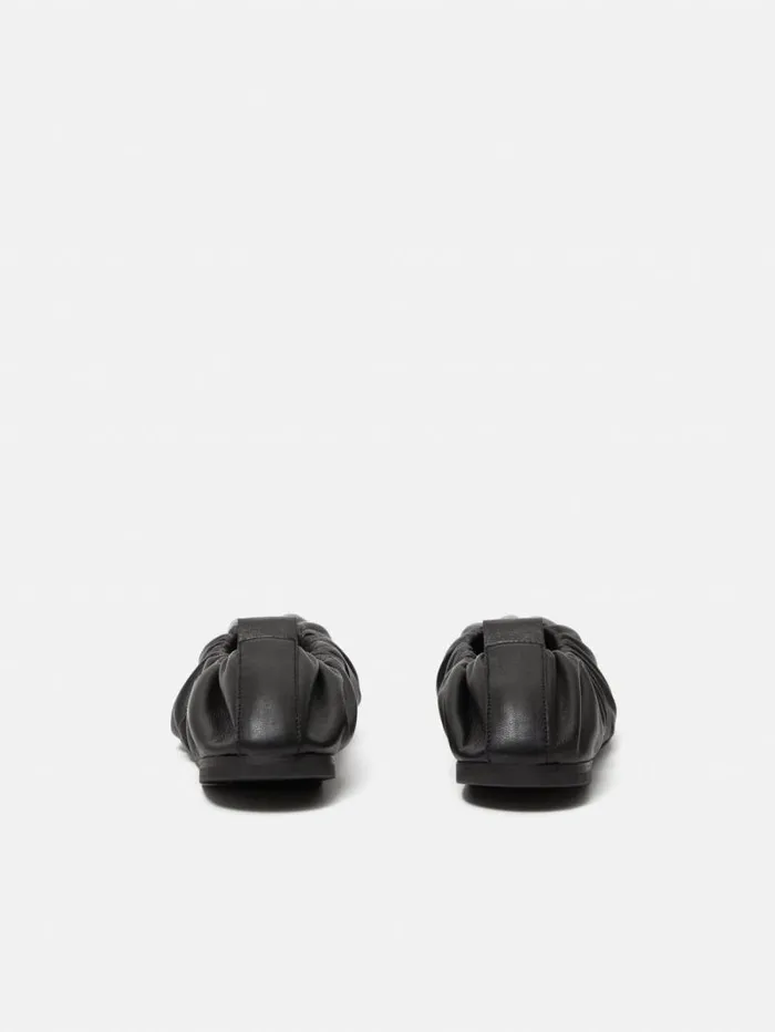 Elasticated Ballerina Black Women Jigsaw Flats