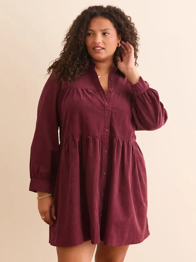 Ella Corduroy Dress Burgundy Women Altar039d State Dresses