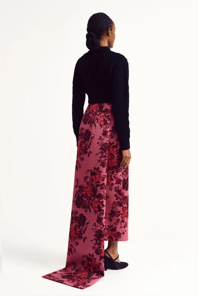 Emilia Wickstead Aleph Cropped Black Cashfeel Cable Knit Cardigan Women Knitwear Emilia Wickstead Aleph Cropped Black Cashfeel Cable Knit Cardigan Women Knitwear