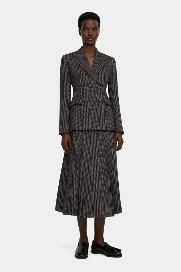 Emilia Wickstead Dida Jacket In Prince Of Wales Check Merino Wool Women Jackets And Coats Emilia Wickstead Dida Jacket In Prince Of Wales Check Merino Wool Women Jackets And Coats