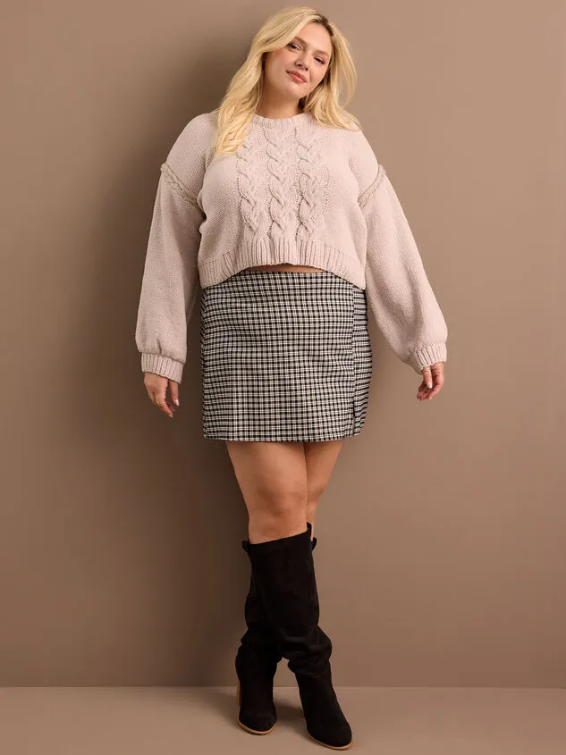 Emory Plaid Mini Skort Blackwhite Women Altar039d State Bottoms
