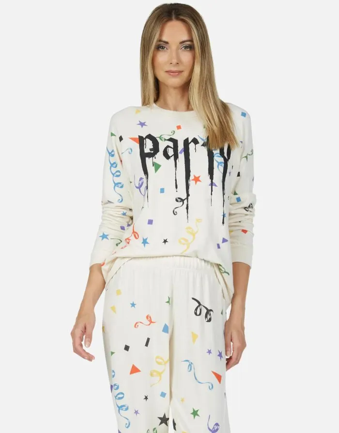 Everly Confetti Party Silk Women Lauren Moshi Long Sleeve