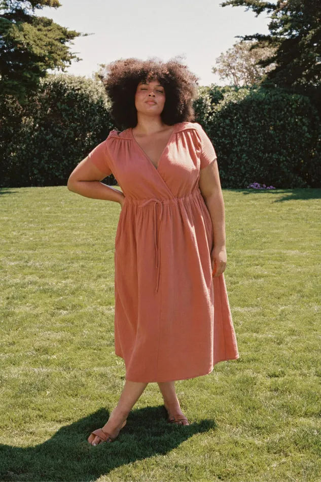 Extended Sizing Christy Dawn Women The Dawn Dress Extended Terracotta Gauze