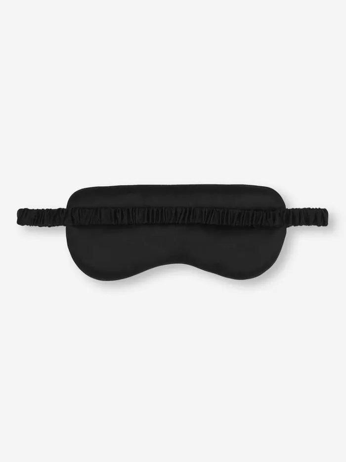 Eye Masks MenWomen Derek Rose Eye Mask Verona 67 Silk Satin Black