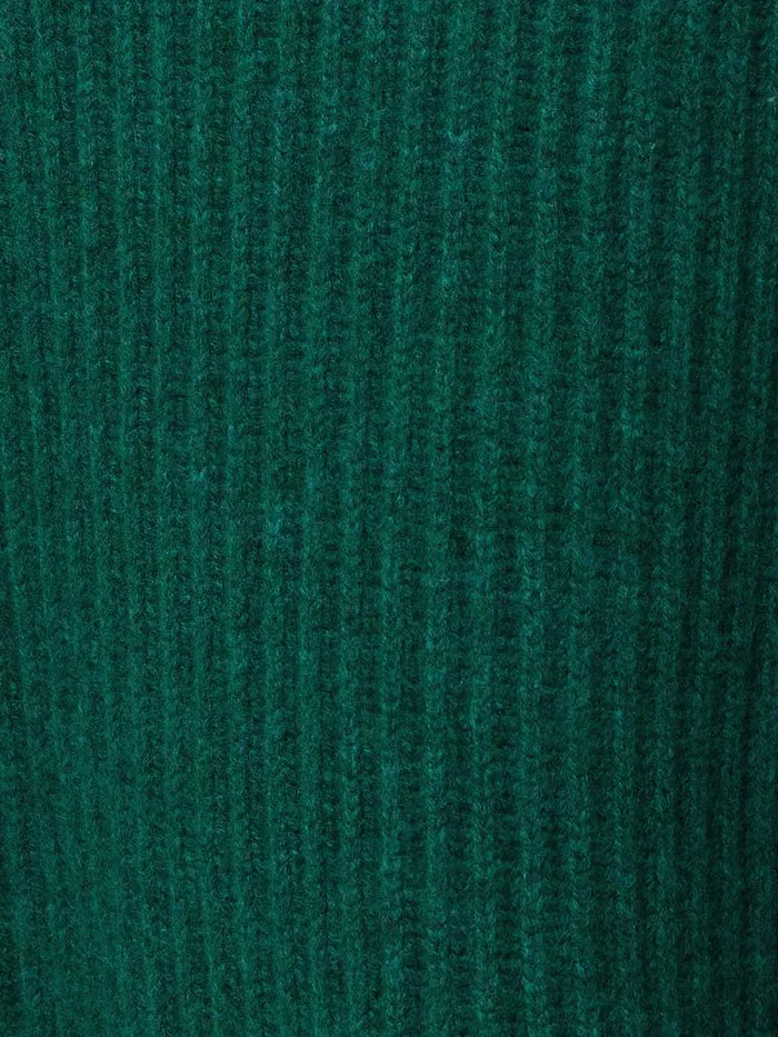 Faroe Fishermans Rib Jumper Green Women Jigsaw Knitwear and Cashmere