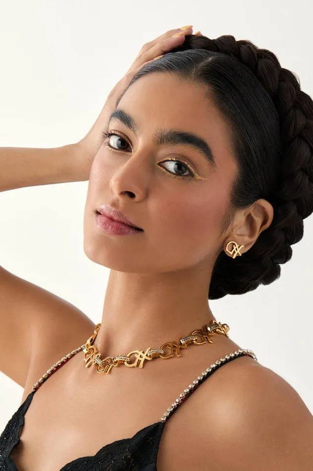 FIERCE FOLKLORE STUD EARRINGS GOLD Gold WomensMens Camilla Jewellery