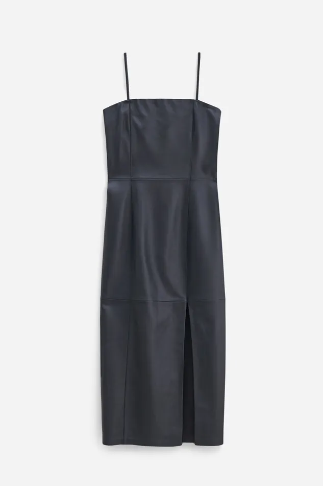 filippak Dresses Women Leather Tube Dress Black filippak Dresses Women Leather Tube Dress Black