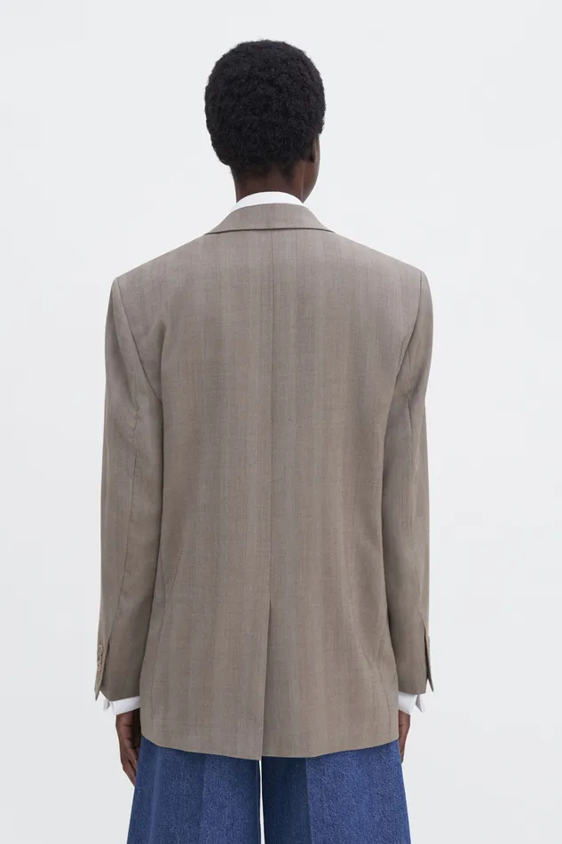 filippak Tailored Herringbone Blazer Khaki Beige WomenMen Jeans filippak Tailored Herringbone Blazer Khaki Beige WomenMen Jeans