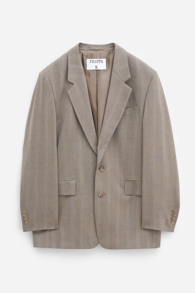 filippak Tailored Herringbone Blazer Khaki Beige WomenMen Jeans filippak Tailored Herringbone Blazer Khaki Beige WomenMen Jeans