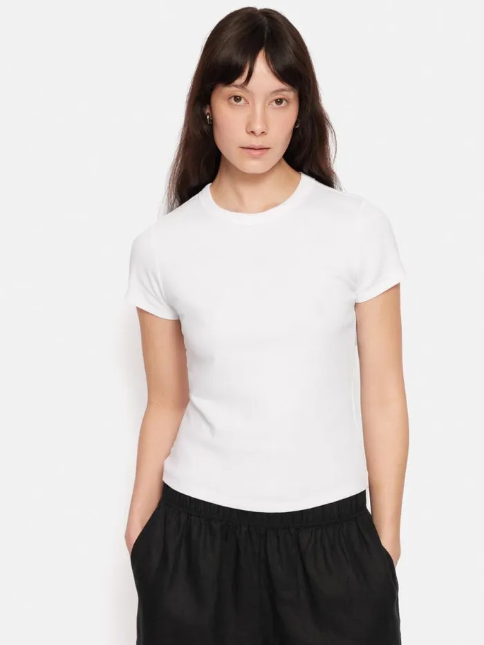 Fine Cotton Tee White Women Jigsaw Suits and Tailoring