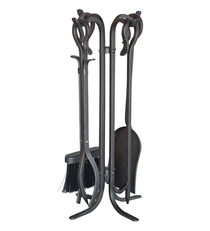 Fireplace and Hearth Compact Size HandForged Fireplace Tool Set 8211 Black Plow and Hearth Wood Stove Accessories Fireplace and Hearth Compact Size HandForged Fireplace Tool Set 8211 Black Plow and Hearth Wood Stove Accessories