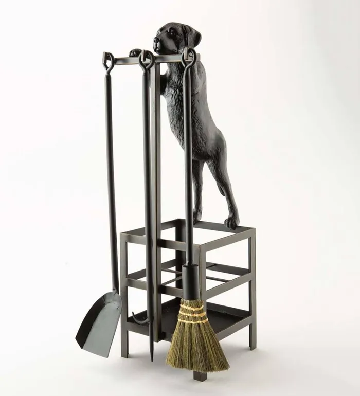 Fireplace and Hearth Labrador Puppy Fireplace 3Piece Tool Set With Fatwood Storage Space Plow and Hearth Wood Stove Accessories Fireplace and Hearth Labrador Puppy Fireplace 3Piece Tool Set With Fatwood Storage Space Plow and Hearth Wood Stove Accessories