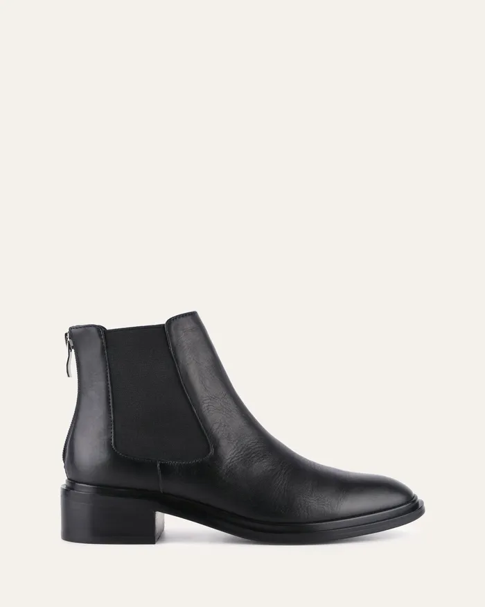 FLAT BOOTS Melrose flat ankle boots black leather 8211 jomercer Women