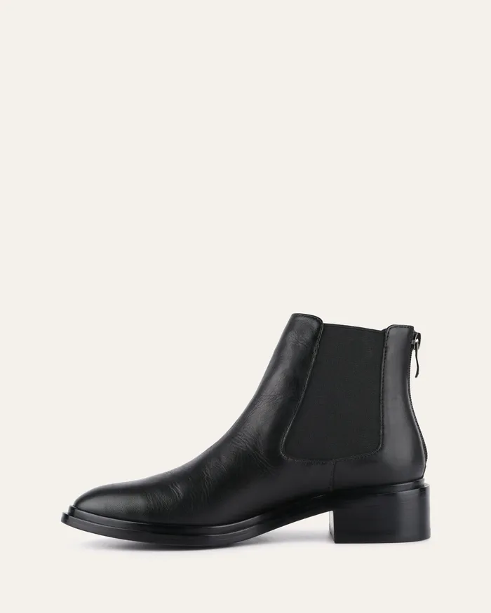FLAT BOOTS Melrose flat ankle boots black leather 8211 jomercer Women FLAT BOOTS Melrose flat ankle boots black leather 8211 jomercer Women