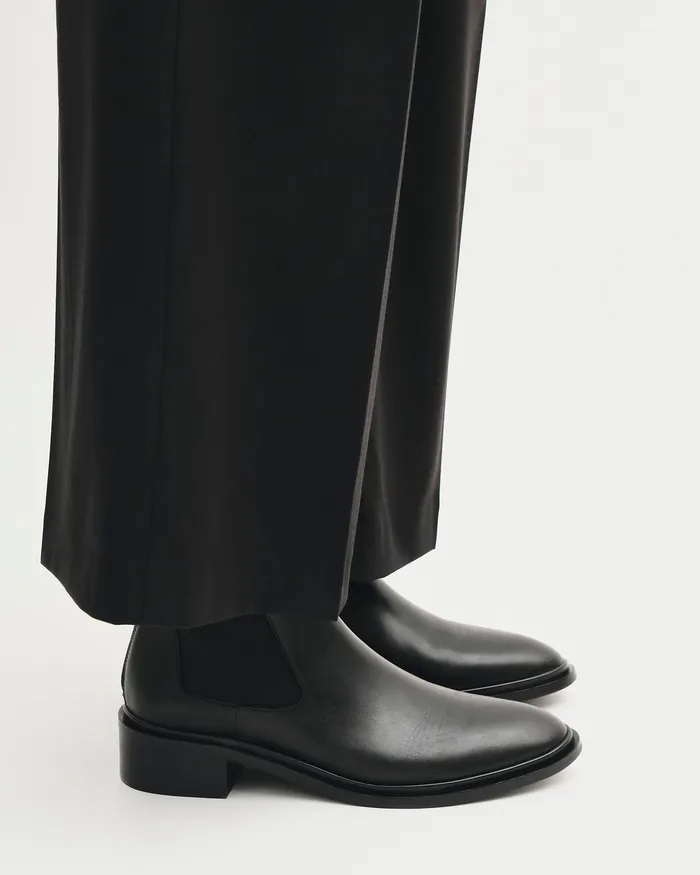 FLAT BOOTS Melrose flat ankle boots black leather 8211 jomercer Women FLAT BOOTS Melrose flat ankle boots black leather 8211 jomercer Women