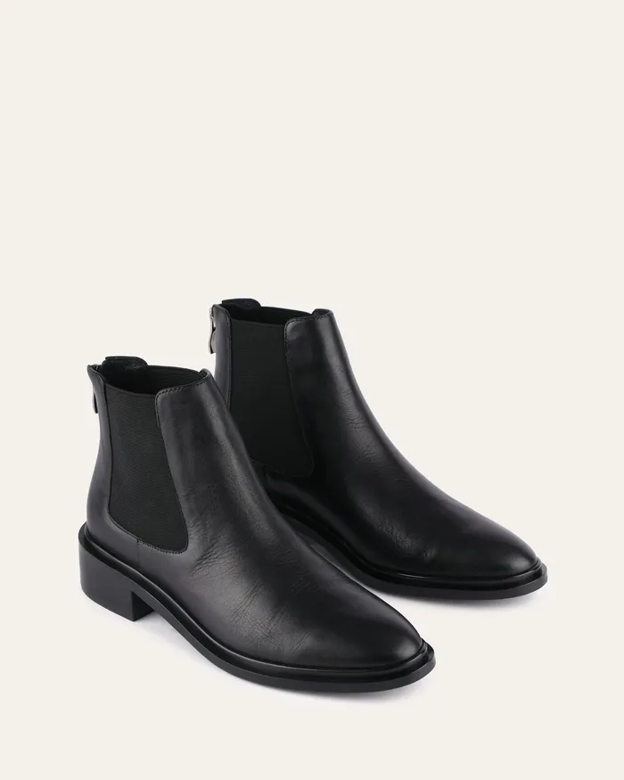 FLAT BOOTS Melrose flat ankle boots black leather 8211 jomercer Women FLAT BOOTS Melrose flat ankle boots black leather 8211 jomercer Women